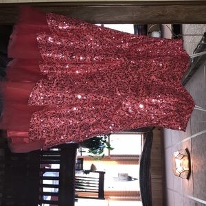 Salmon Deb prom dress